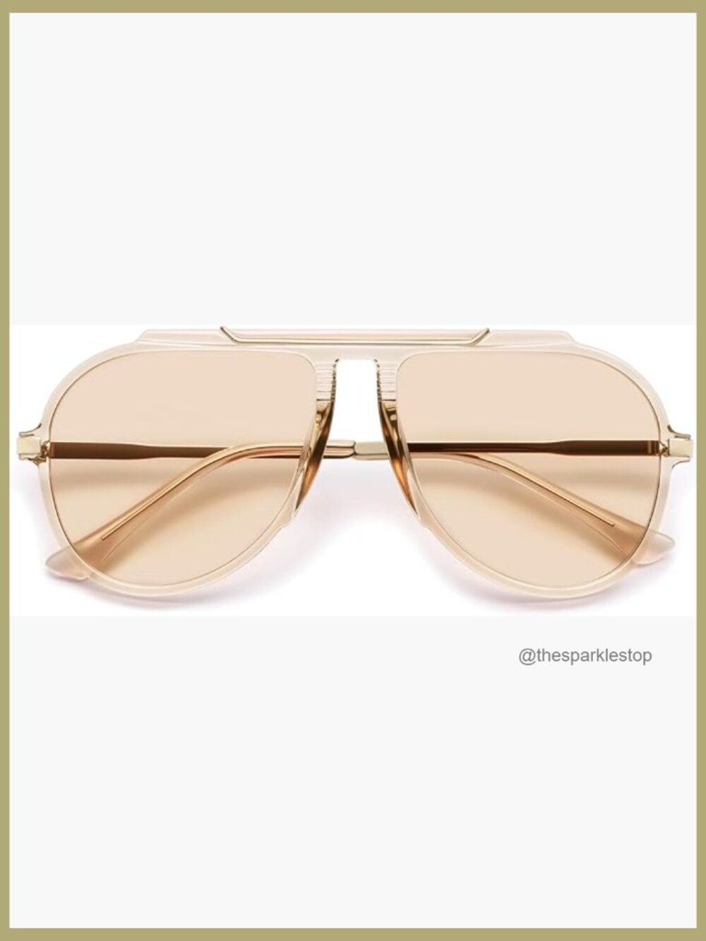 Retro Oversized Aviator Square Sunglasses Trendy Vintage Sun Glasses